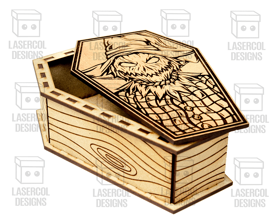 Halloween Coffin Box Set 4 (2 Sizes) - Laser Cut Files product image (8)
