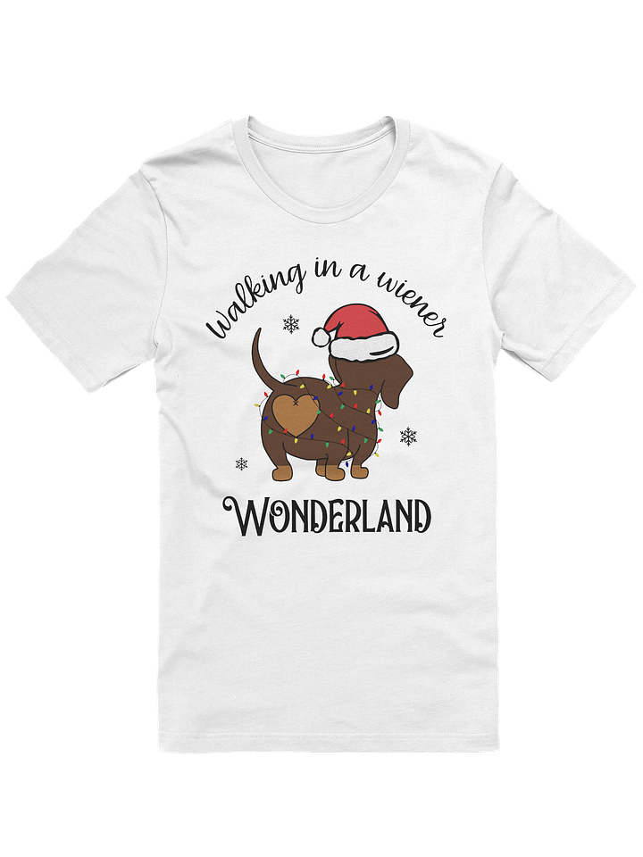 Walking In A Weiner Wonderland- Cute Christmas Dachshund T-Shirt product image (85)