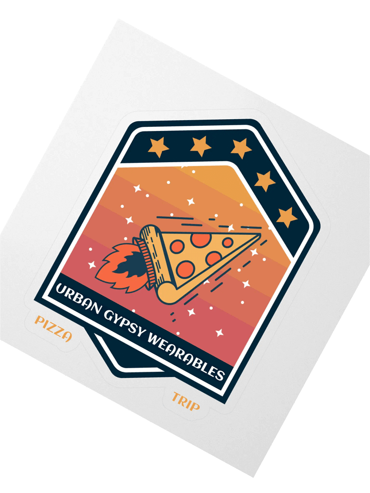 Pizza Trip Rocket Kiss Cut Stickers product image (2)