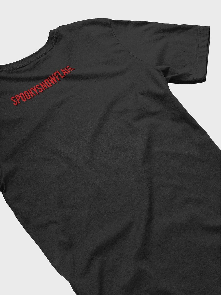 SpookySnowflake Ribcage Red Unisex Black T-Shirt product image (5)