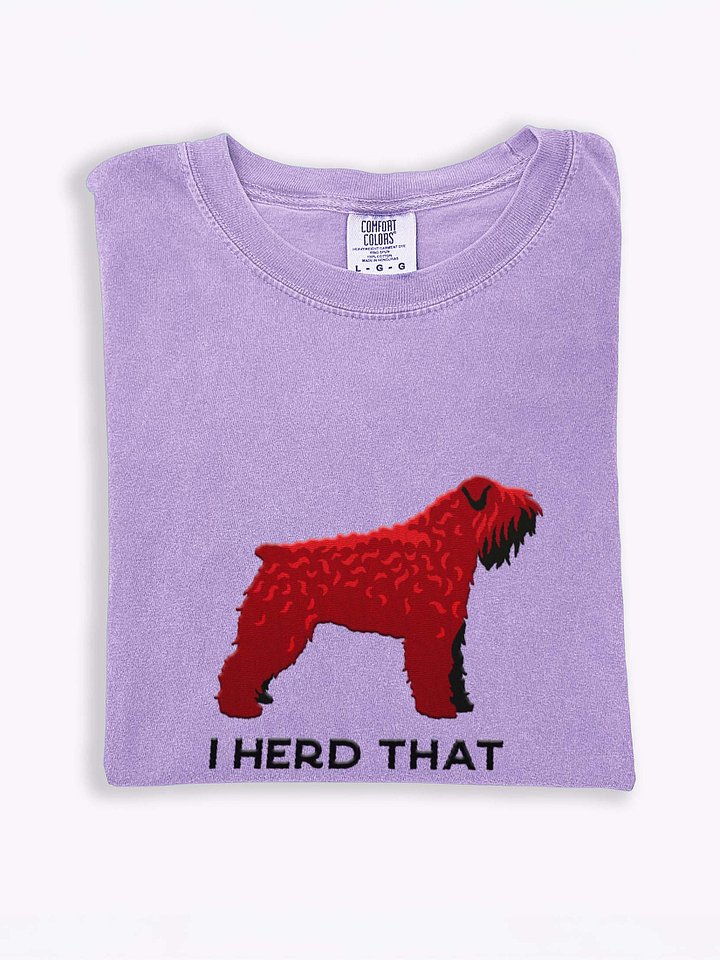 I Herd That T-Shirt(Embroidered) of a Bouvier des Flandres(Red) product image (1)