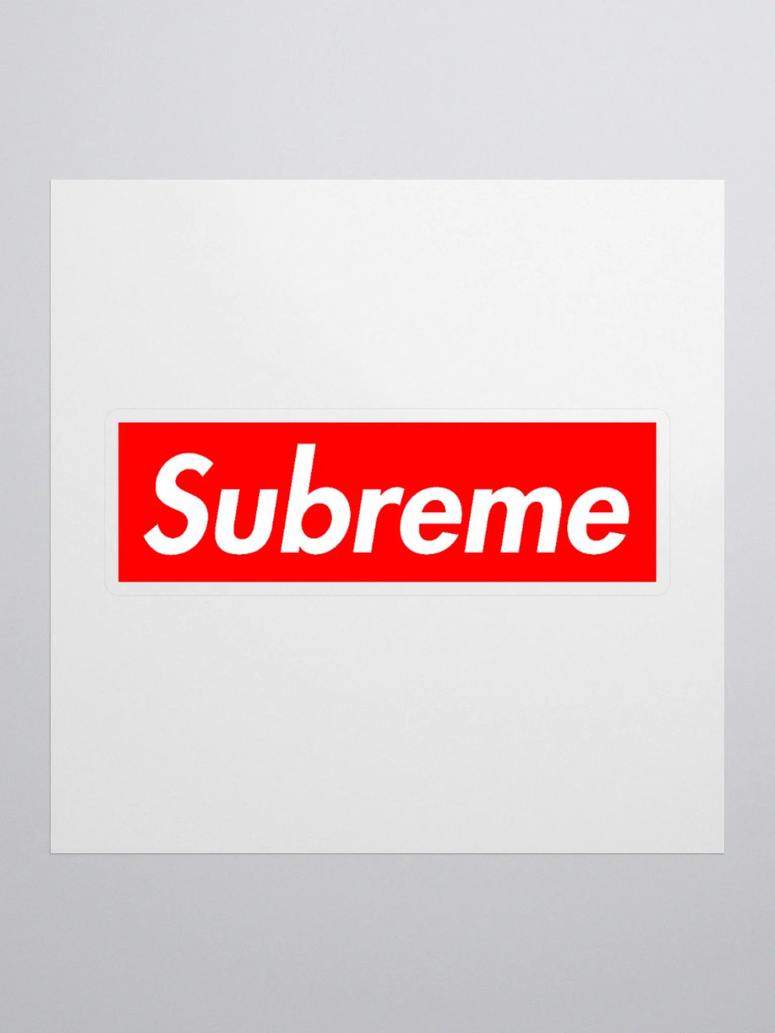 Red & White 'Subreme' Arab Sticker product image (2)