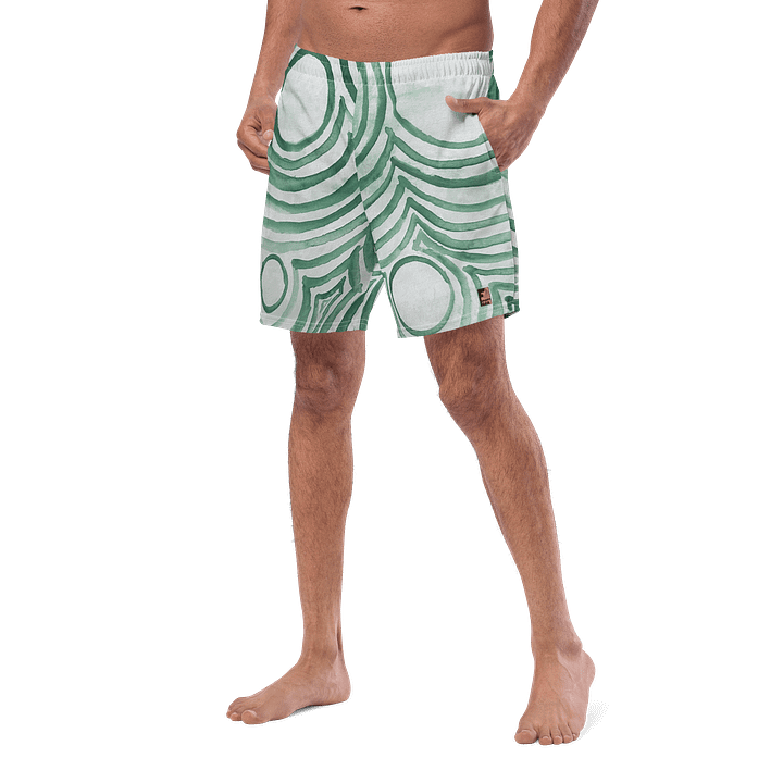 "Green Swirl" Swim Trunks product image (2)