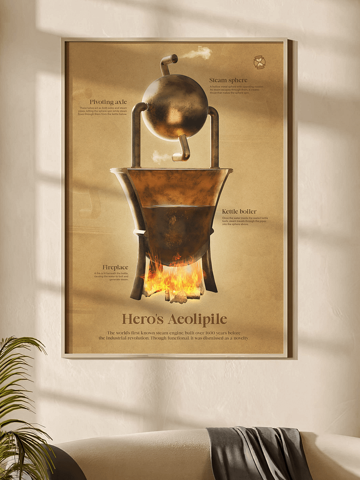 The First Steam Engine Framed Poster product image (1)