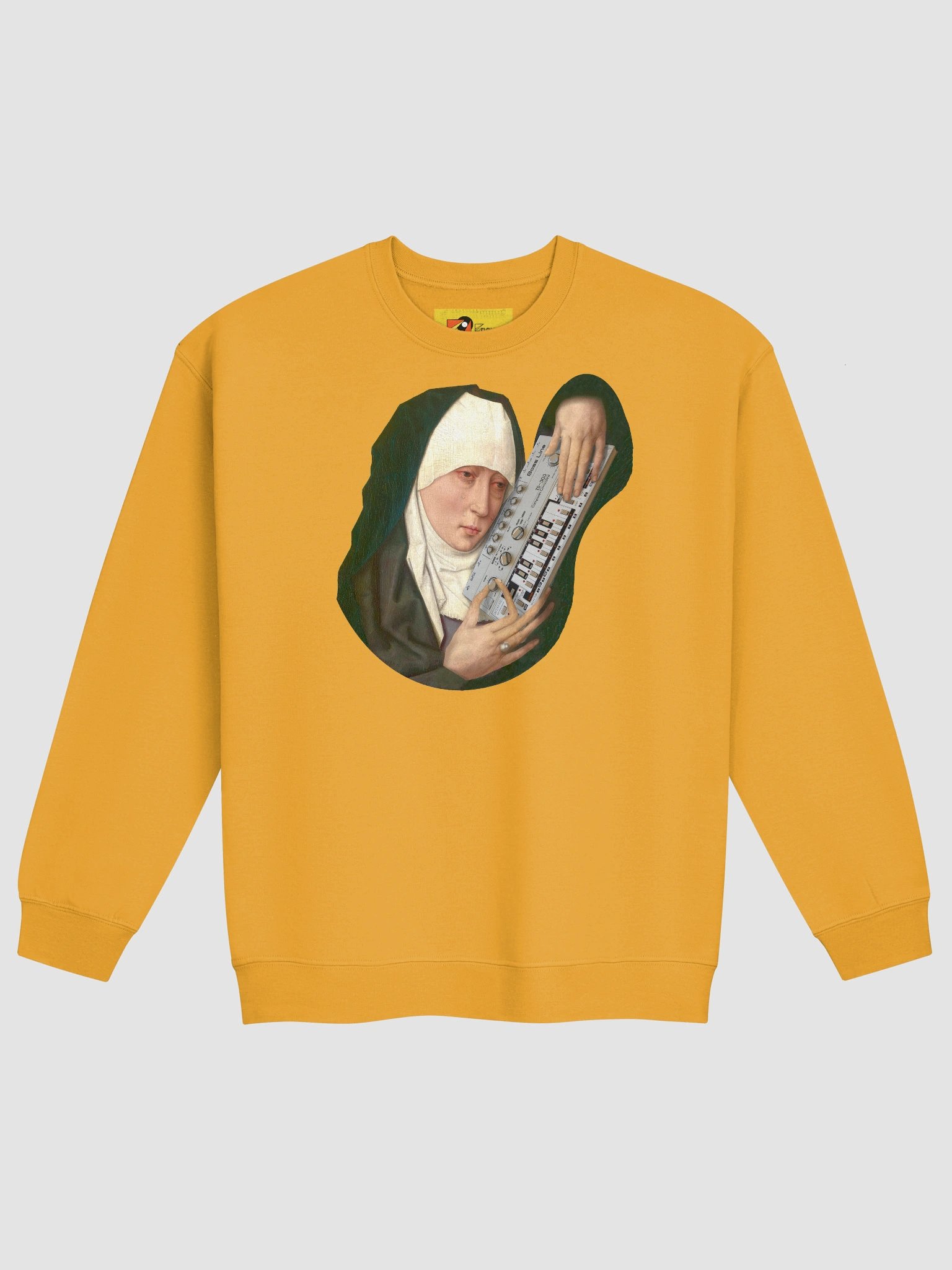 Mater Dolorosa meets Roland TB 303 by Frank Fonik, Techno EDM Classic Crewneck Sweatshirt product image (2)