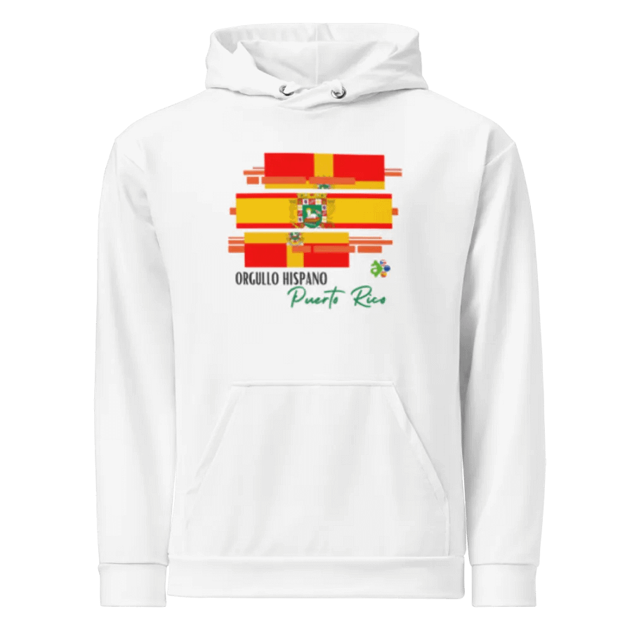 Sudadera Blanca Unisex - Orgullo Hispano PR product image (1)
