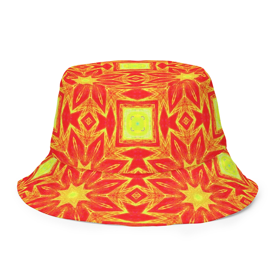 Abstract Repeating Orange Flower Unisex Bucket Hat product image (7)