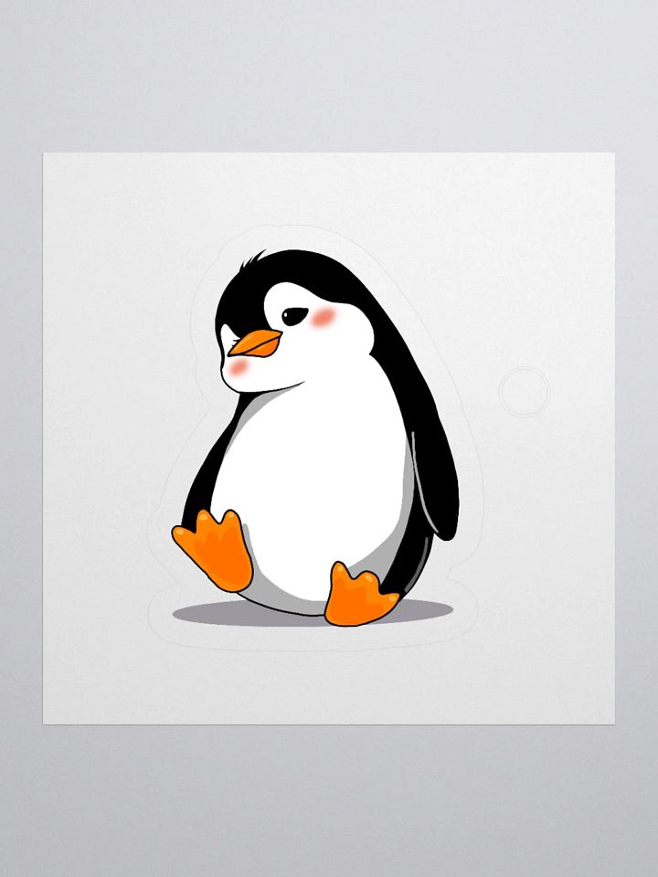 Blushy Penguin Kiss Cut Stickers product image (1)