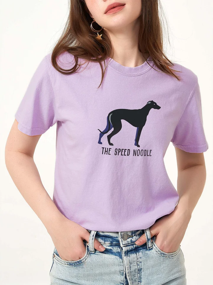 The Speed Noodle T-Shirt(Embroidered) of a Greyhound(Black) product image (2)