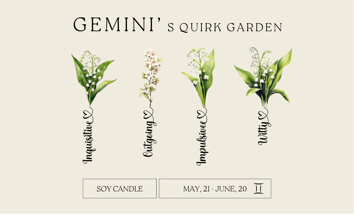 Month Flower Gemini Vegan Soy Wax Candle product image (5)