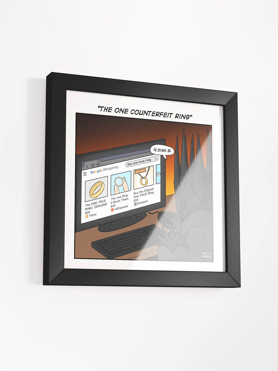 "The one counterfeit ring" framed poster (10″×10″) product image (3)