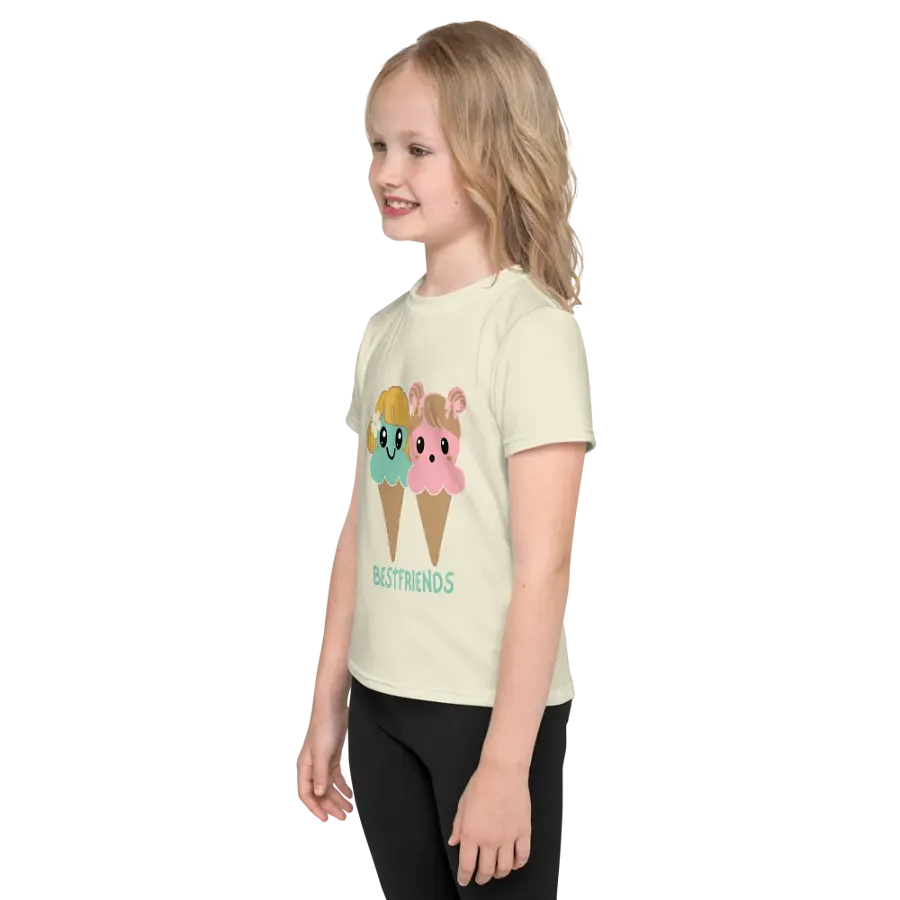 Best Friends Cartoon Ice Cream Cones Kids T-Shirt product image (3)