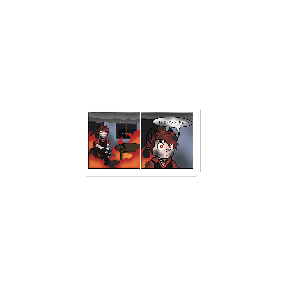 Die-Cut Magnets - This Is Fine Meme product image (1)