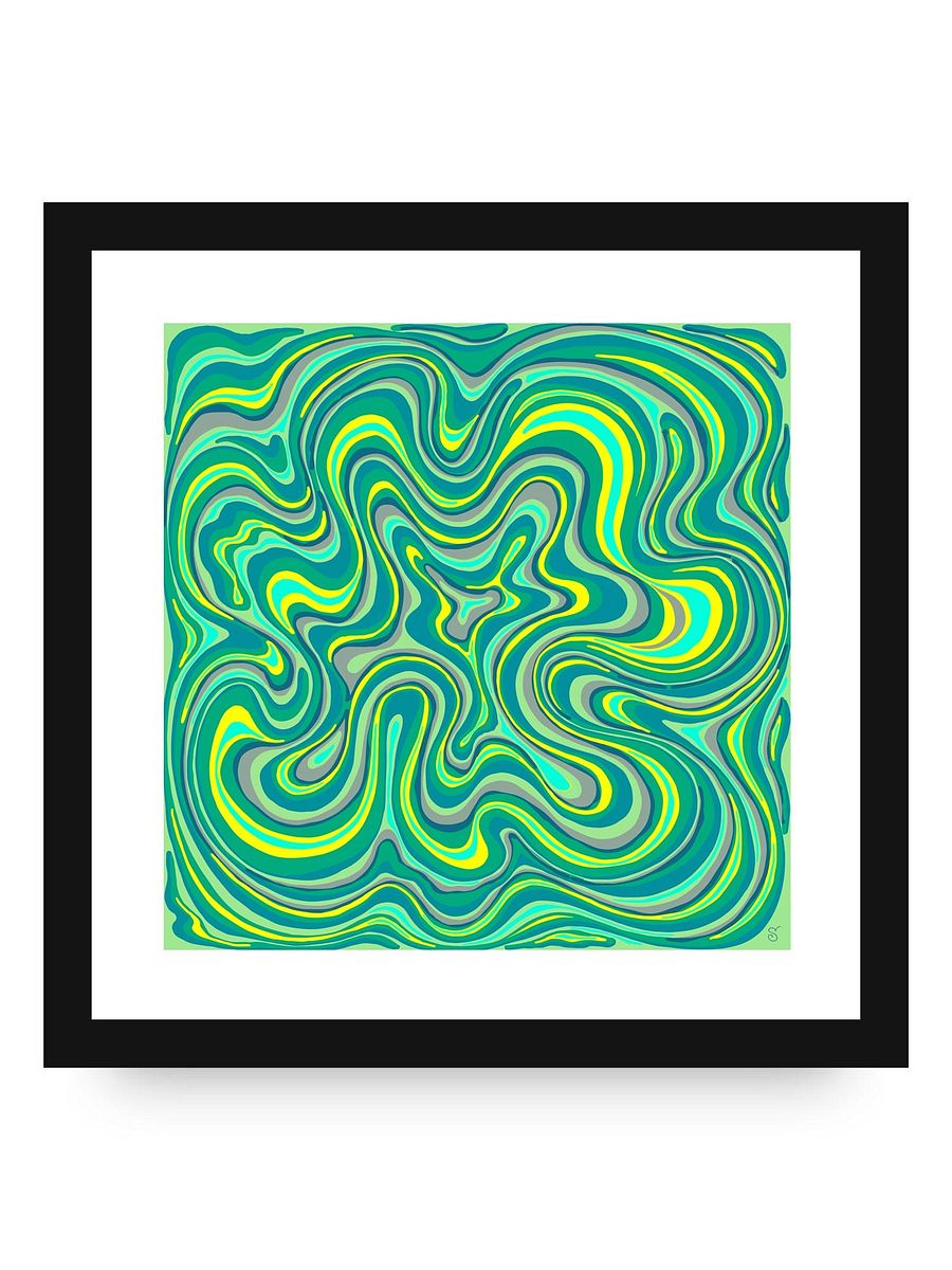 Fluidity in Green: Enhanced Matte Poster - Stone No. 7 product image (21)