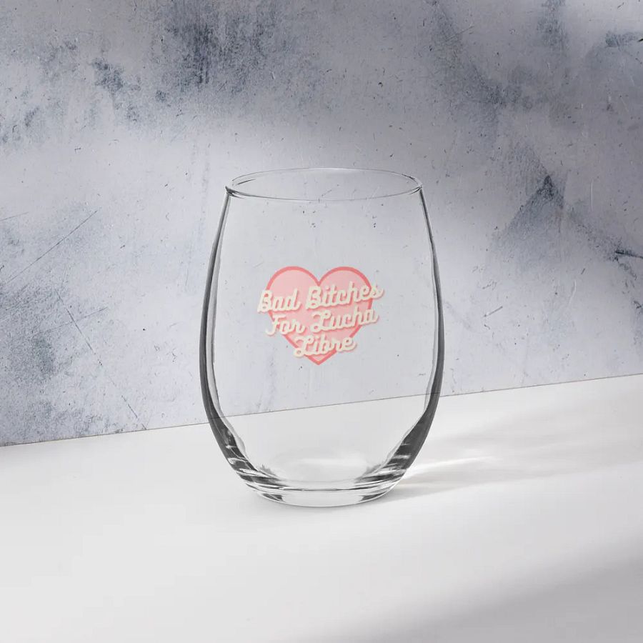 Bad Bitches For Lucha Libre Wine Glass product image (8)
