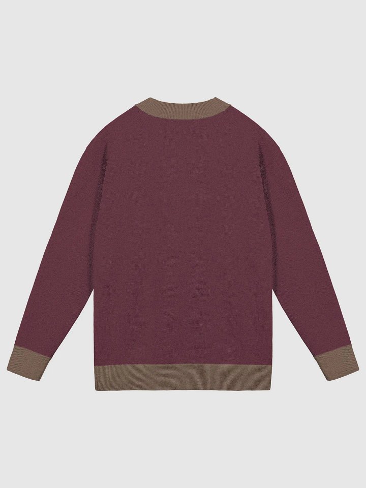 Swanky Burgundy Jacquard Knit Cardigan product image (9)