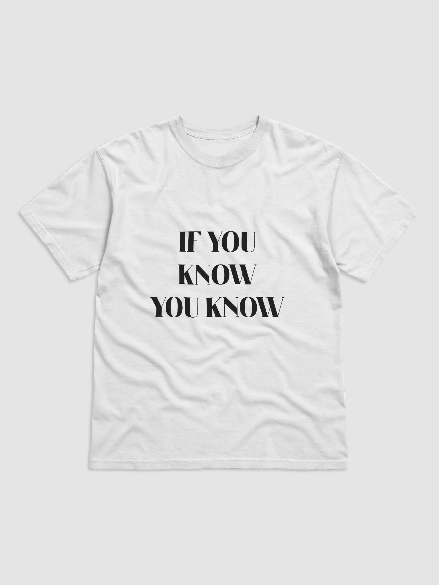 IF YOU KNOW,YOU KNOW(BLACK PRINT) product image (1)