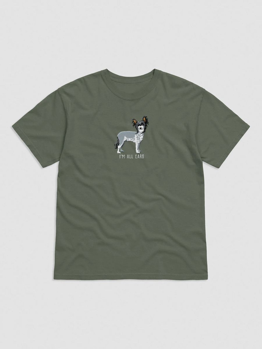 I'm All Ears T-Shirt(Embroidered) of a Chinese Crested Dog(Black) product image (25)