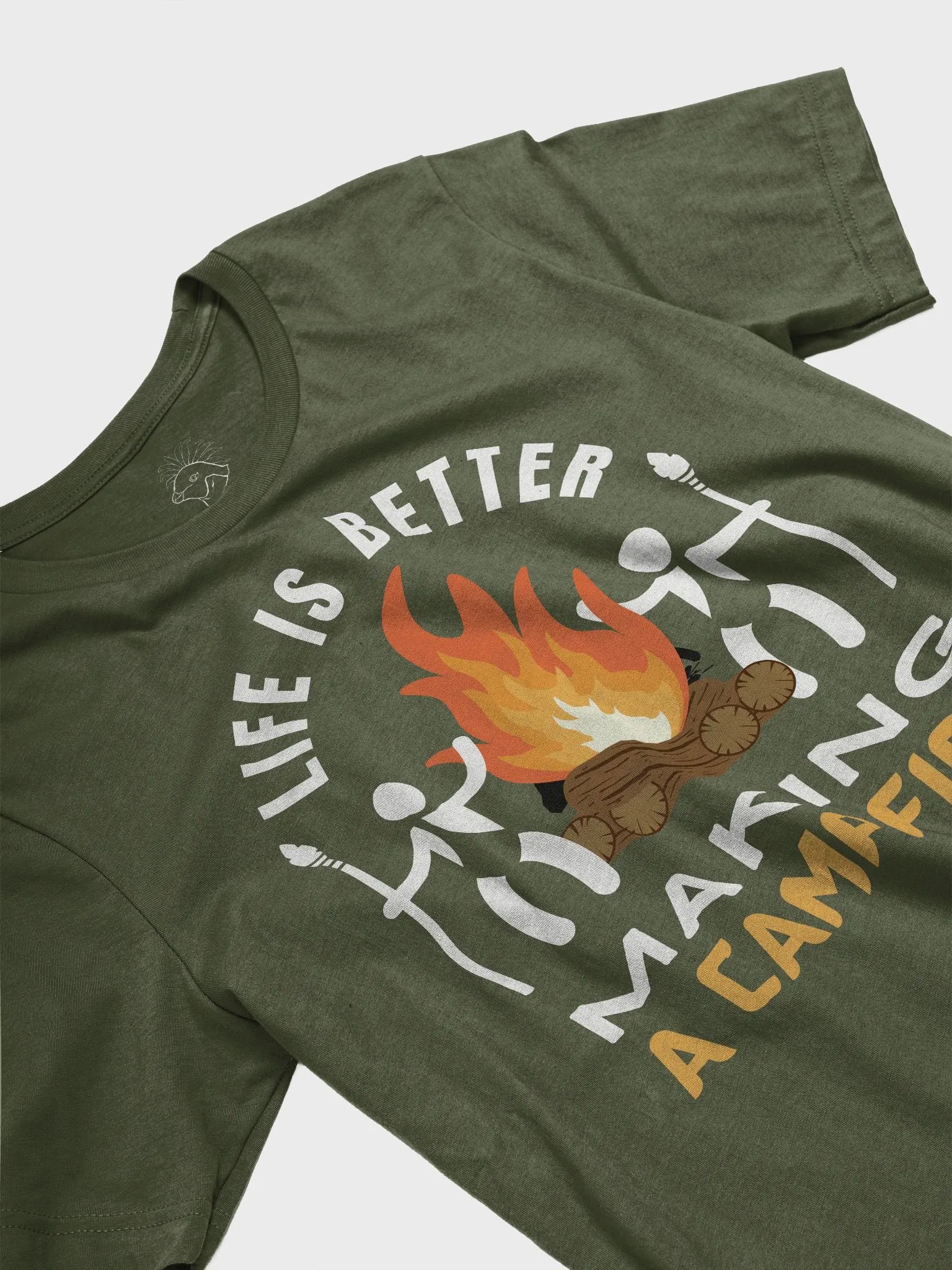 Life Is Better Making A Campfire T-Shirt ( Side -Forest Dark- ) product image (5)