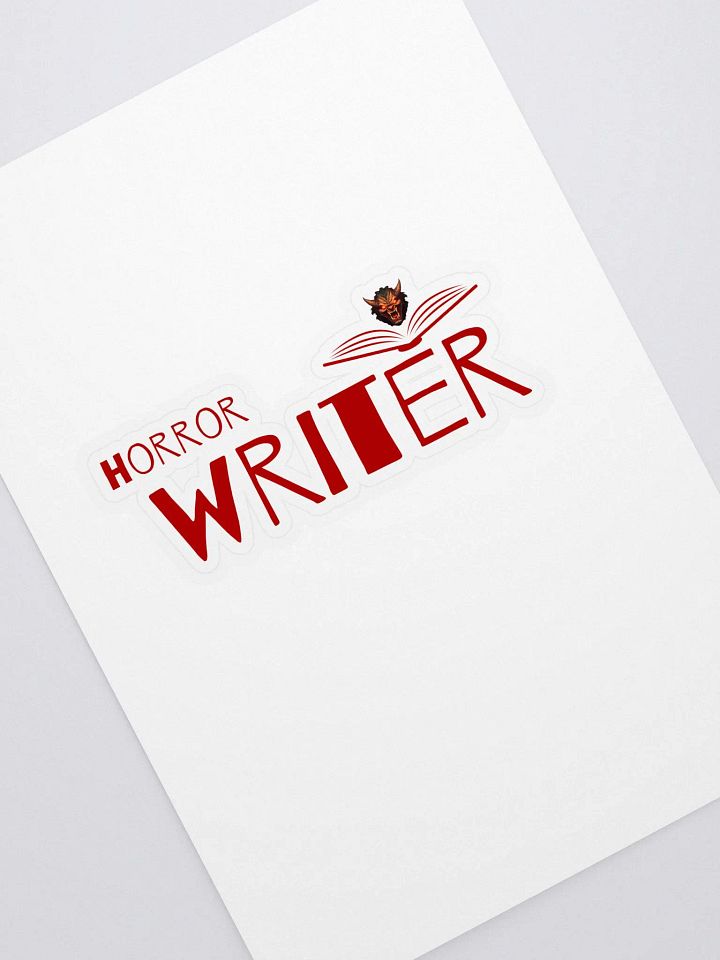 Horror Writer Monster Sticker - red text product image (1)