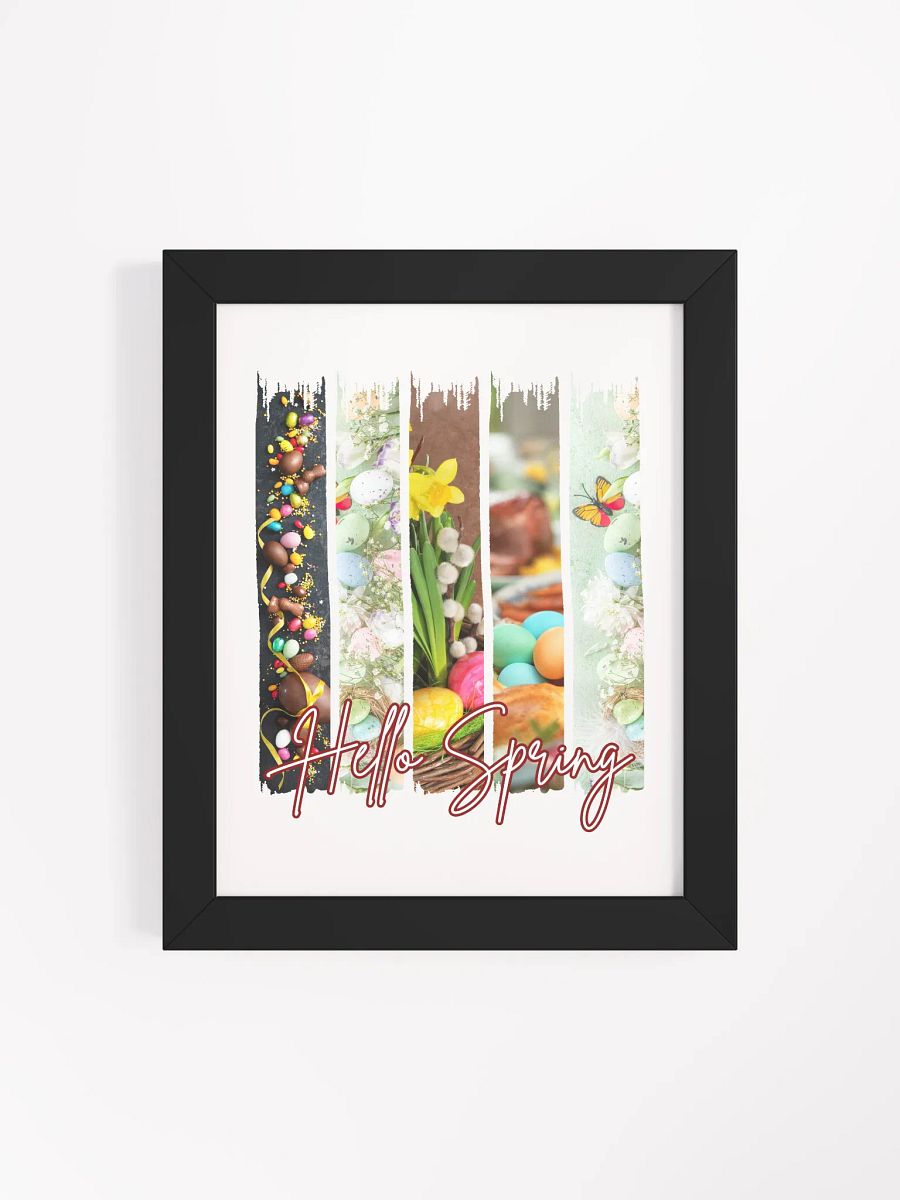 Hello Spring, Brush Stroke Easter Framed Poster product image (5)