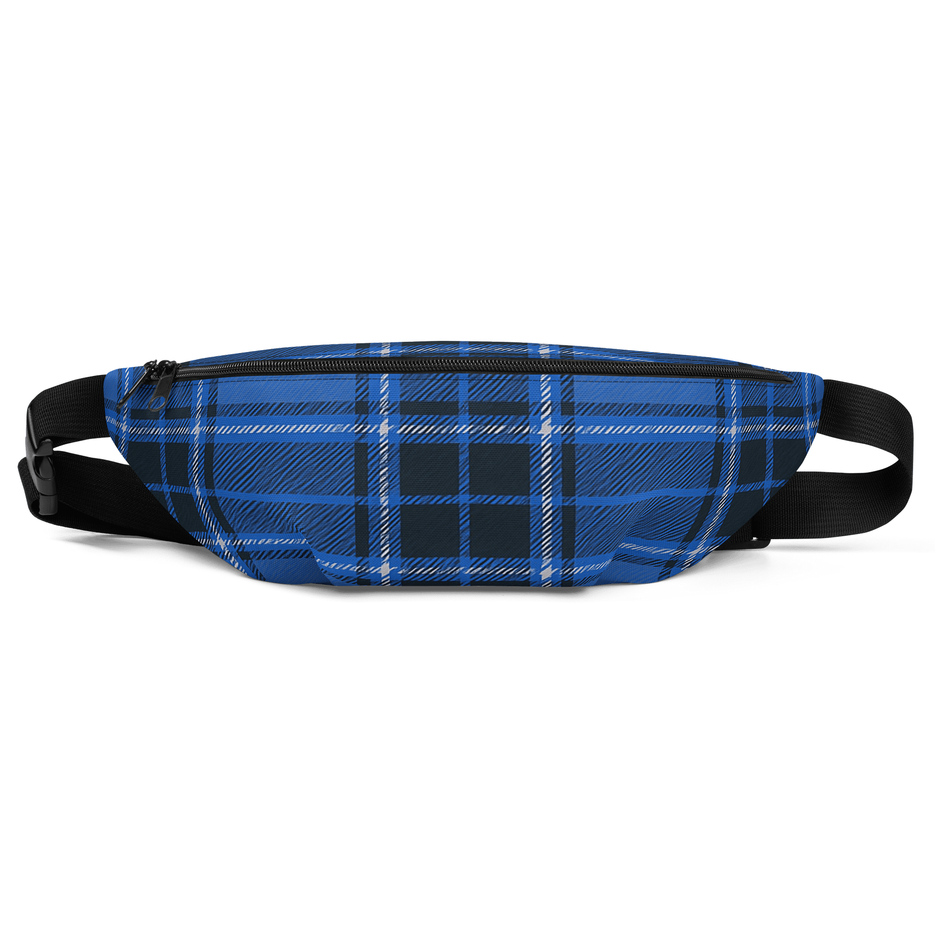 Blue Plaid Fanny Pack (Waist Bag) product image (1)