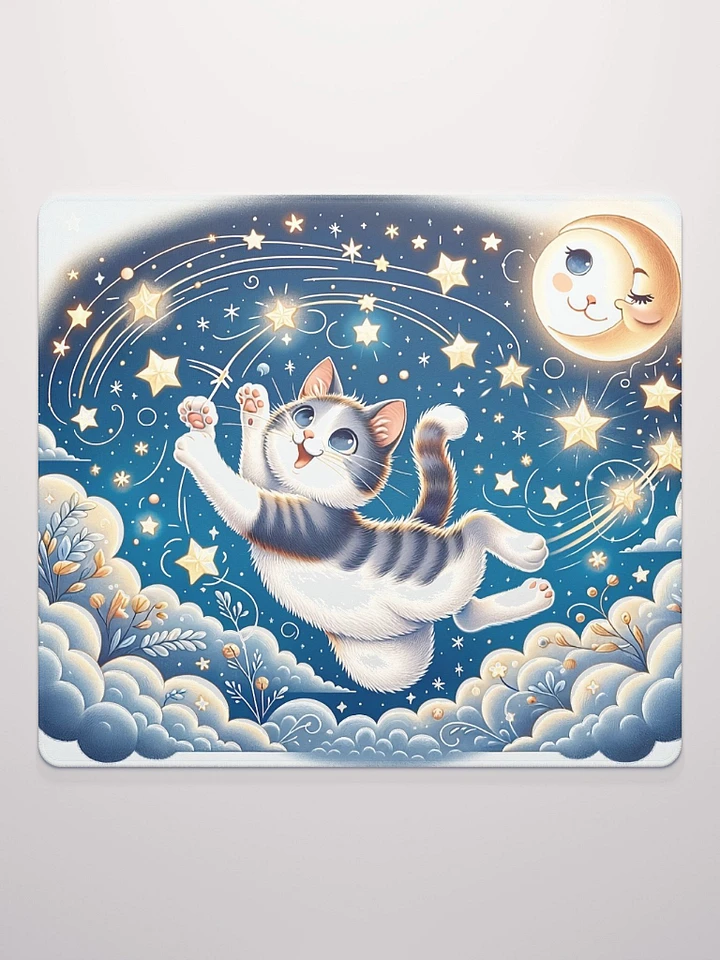 Gaming Mouse Pad: Moon and Stars Cat product image (2)