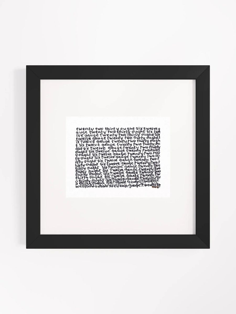 twenty two thirty ought six twelve gauge Panel Card Print Framed product image (4)