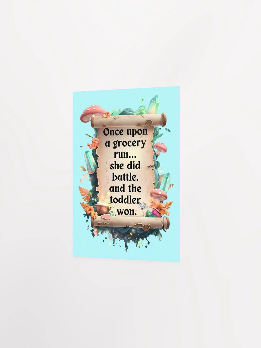Funny Mom Wall Art – ‘Once Upon A Grocery Run’ Parenting Humor Print product image (20)
