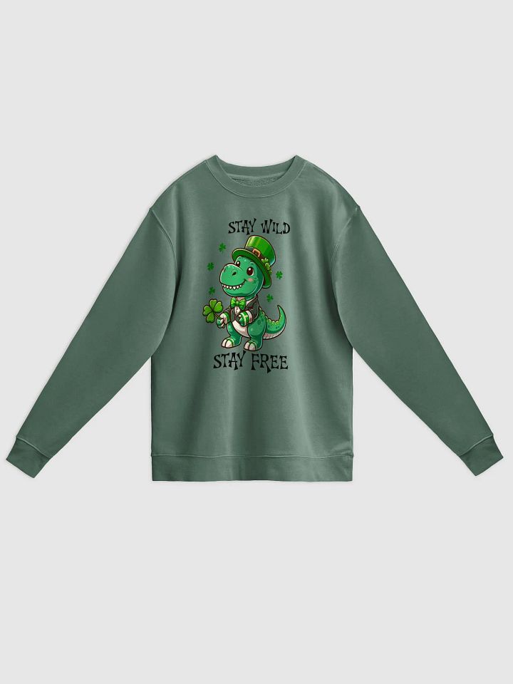 Dino Dapper St. Patrick's Day Sweatshirt product image (3)