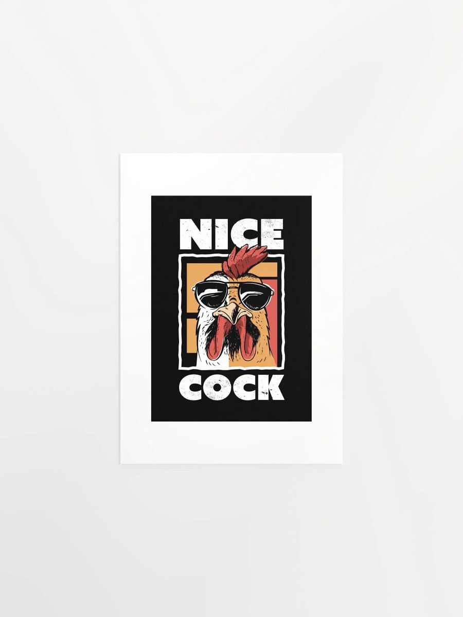 NICE COCK - Illustrated Rooster Poster product image (1)