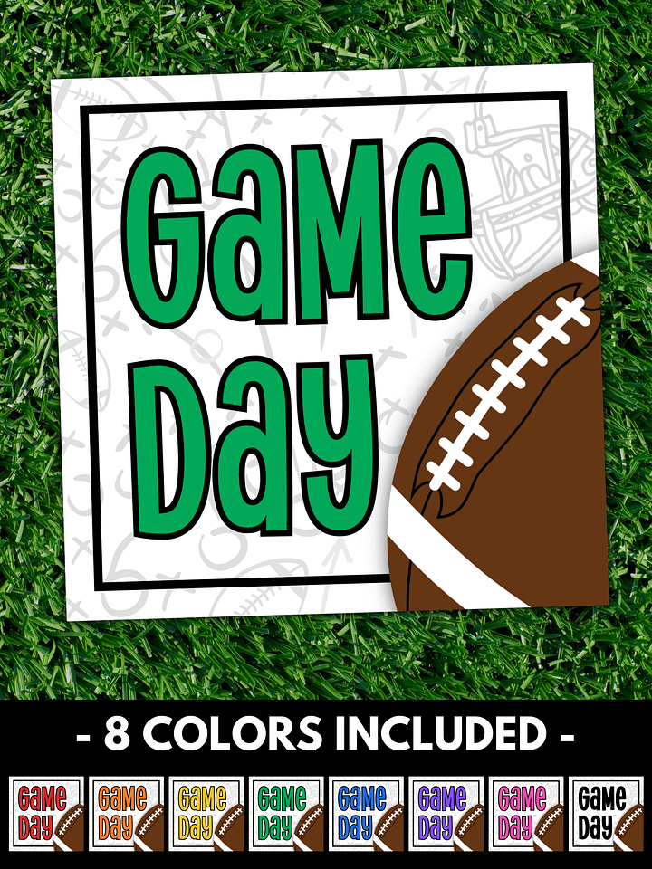 Football Game Day Gift Tags - 8 Colors Included product image (1)