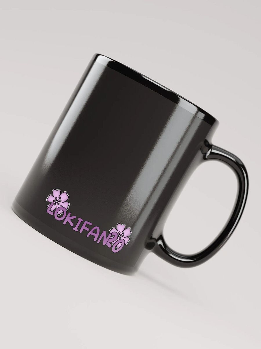 loki smiling black mug product image (4)