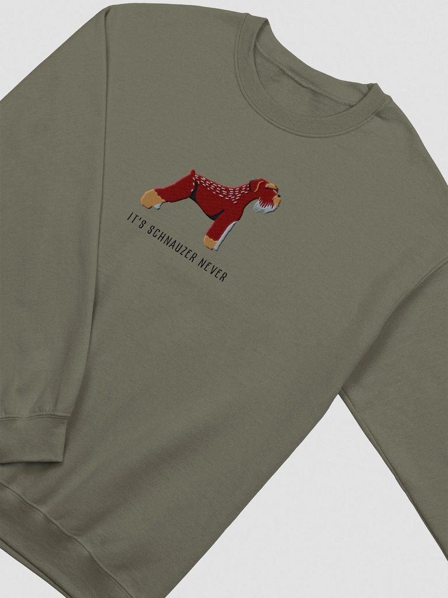 It's Schnauzer Never Sweatshirt (Embroidered) of a Schnauzer(Brown) product image (6)