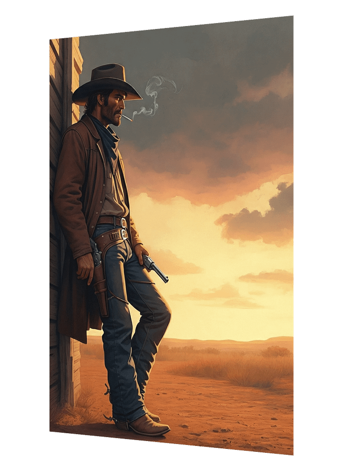 Cowboy at Sunset Enhanced Matte Paper Poster product image (6)