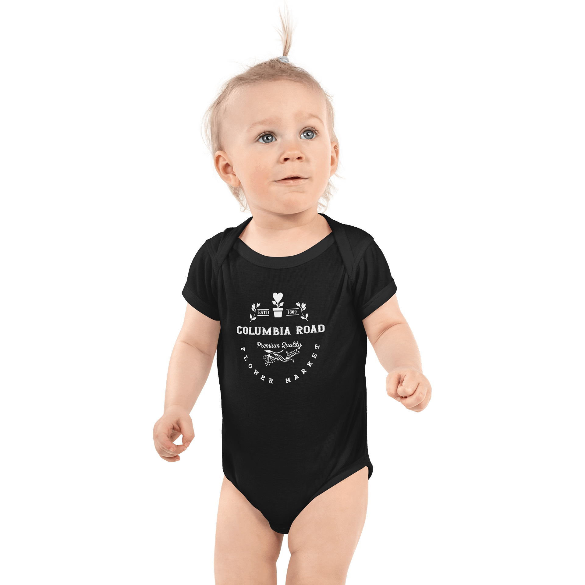 Columbia Road Market Baby Onesie (Black) product image (1)