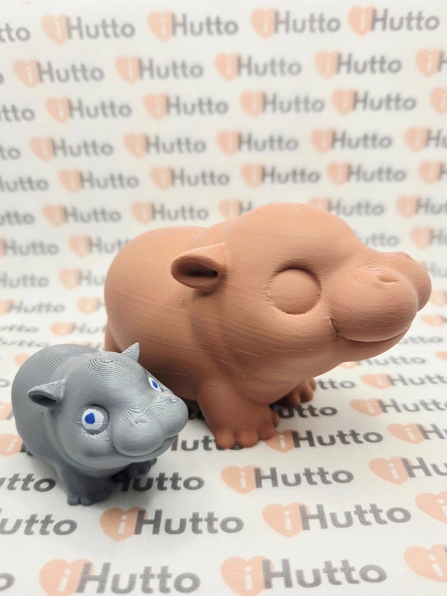 DIY Paint-a-Pygmy - Large Pygmy Hippo - 3D Printed product image (2)