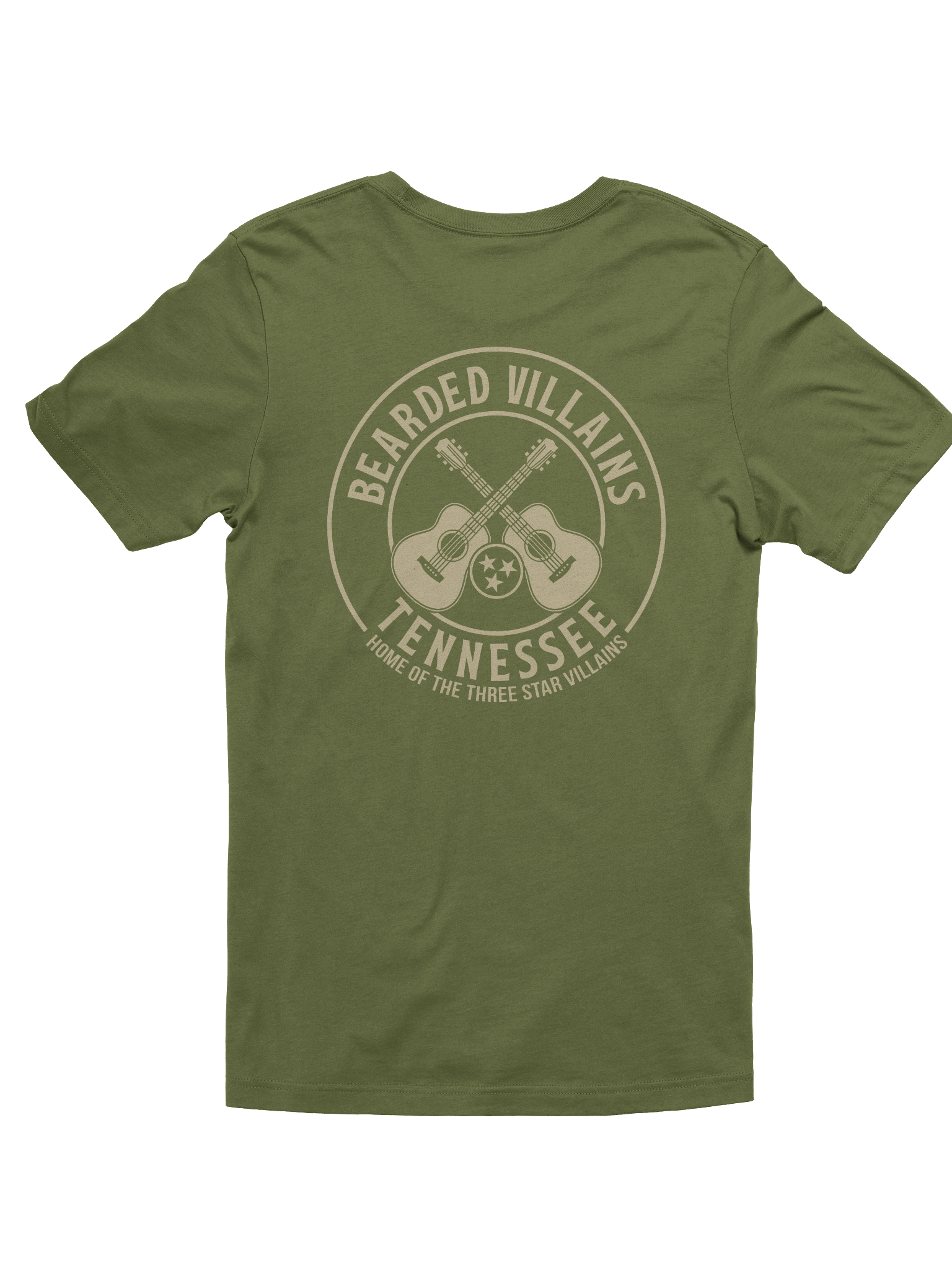 BIG-n-TALL | TSV Bearded Villains Tennessee “Tactical Grit Alternate” T-Shirt | Desert Tan Logo on Olive or Combat Black | Rugged Brotherhood Strength & Everyday Utility product image (11)