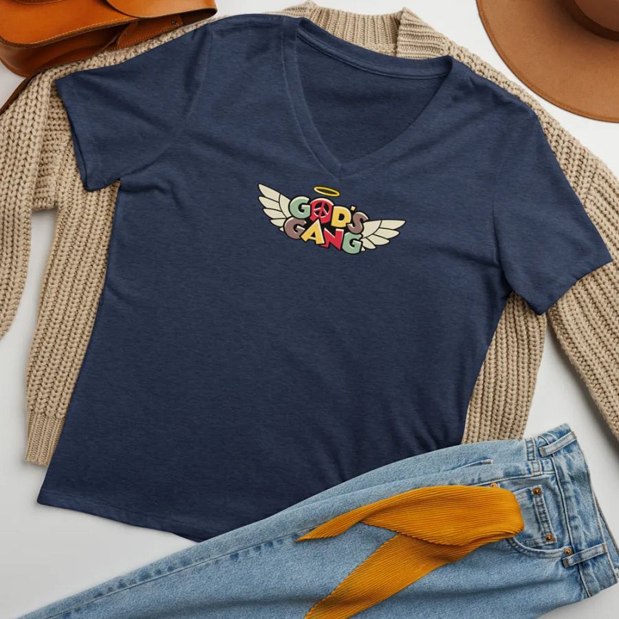 God's Gang | Women's Relaxed V-Neck T-Shirt product image (31)