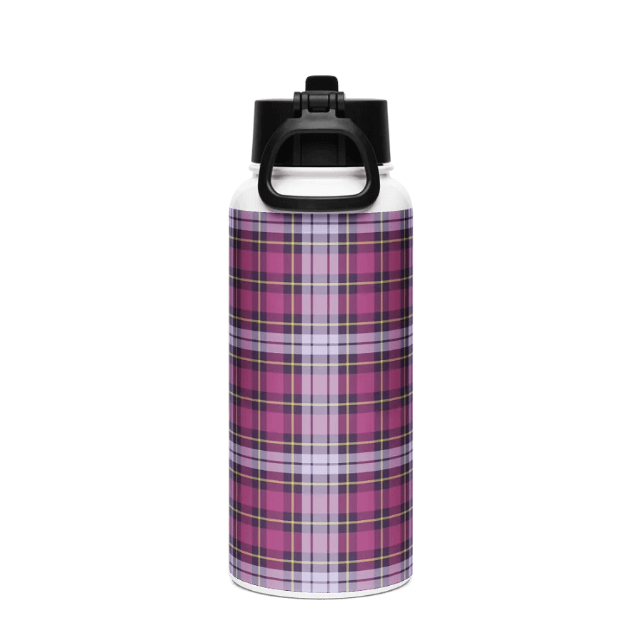 Bright Purple Plaid Water Bottle product image (3)