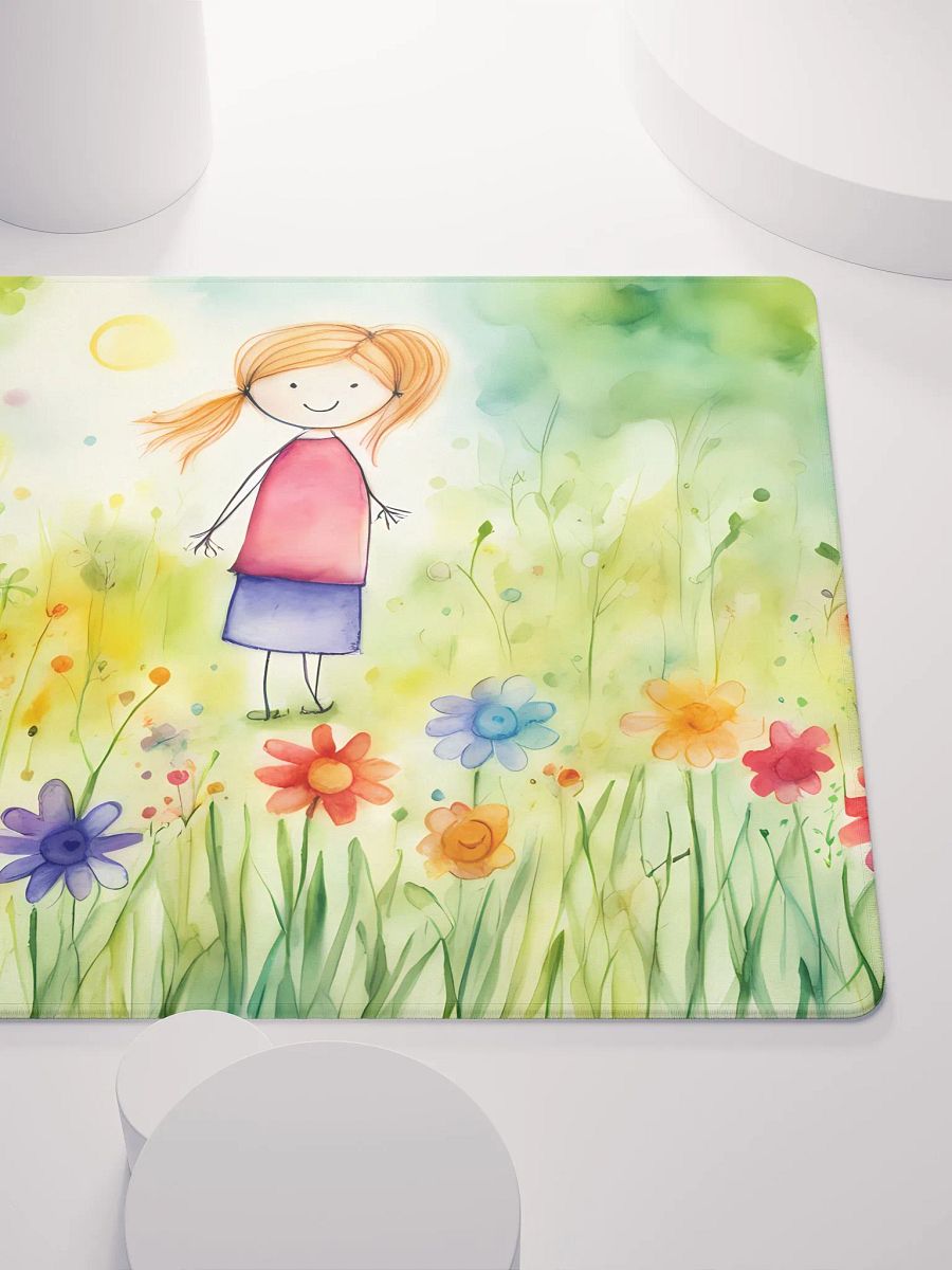 Childish Drawing of Happy Human, Gaming Mouse Pad, 2 Sizes product image (5)