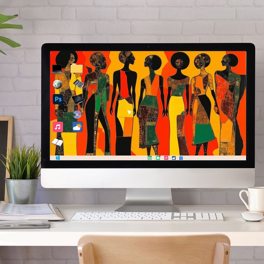Everyday People TV Frame Art/Wallpaper Juneteenth Picture Print for Black History Art product image (6)