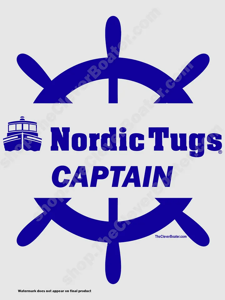 Nordic Tug Captain - T-Shirt - Light Shirt w/Blue Logo product image (2)