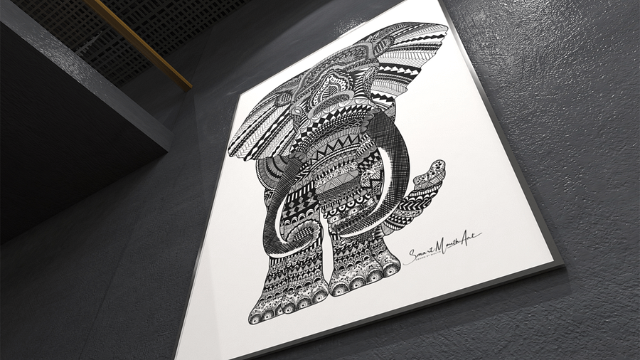Mandala Elephant Poster Print product image (1)