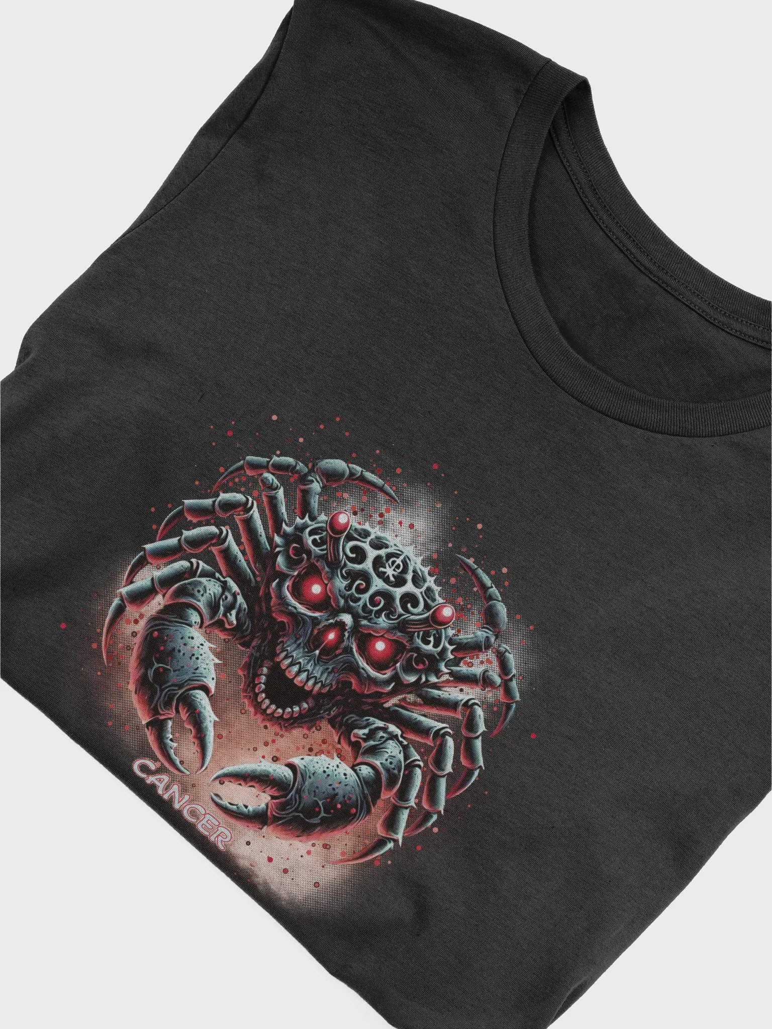 Demonic Zodiac T-Shirts| Cancer | Halloween Group Tshirt | Gothic Astrology Signs | Dark Horoscope Tees | Halloween Celestial Horror Clothing product image (2)