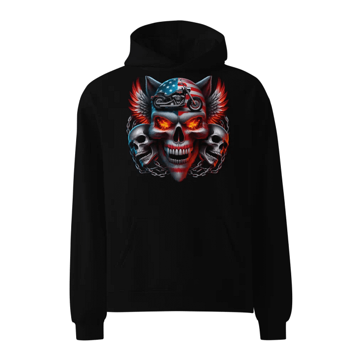 Fierce Patriot Skull Oversized Hoodie #40 product image (1)