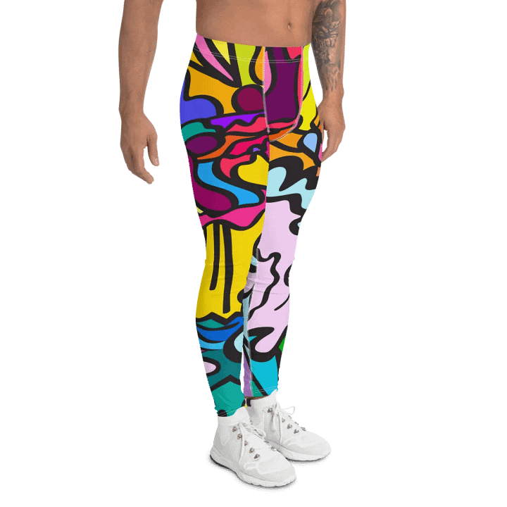 Color Chaos Men's Leggings - Wave at Sunset product image (1)