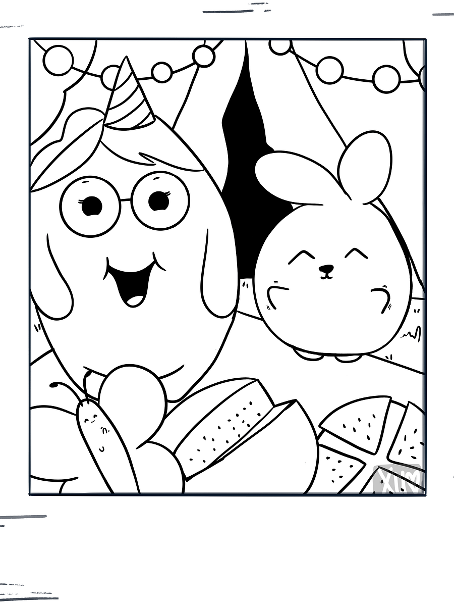 Watermelon Picnic Snap #2 Coloring Page product image (1)
