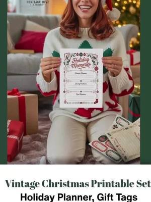 ✨ Vintage Christmas Printable Set 🎅 Bring cozy 1950s Christmas charm to your holidays with this printable planner & gift tag collection. Letters to Santa, gift lists, dinner planners, acts of kindness + more — all ready to print at home 🎁 🕯️ Warm parchment + white ink-friendly versions 📄 A4 PDFs · 300 dpi · Instant download 🎁 Print · Plan · Celebrate 🎄 #VintageChristmas #ChristmasPrintables #PrintablePlanner #HolidayPlanner #ChristmasDIY               