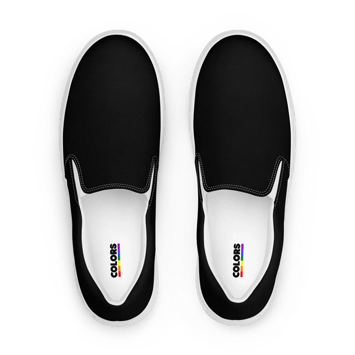 Men's Black Slip-On Canvas Shoes product image (2)